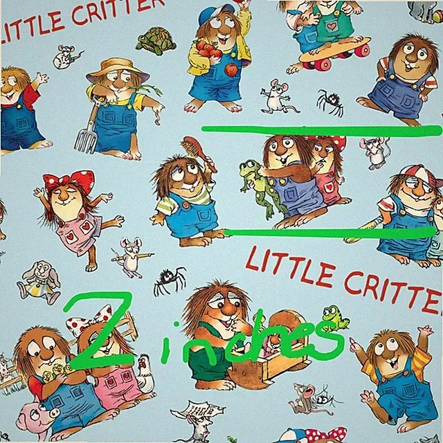 100% Cotton Woven Novelty Fabric Little Critter Books By The 1/4 Yard 9x56