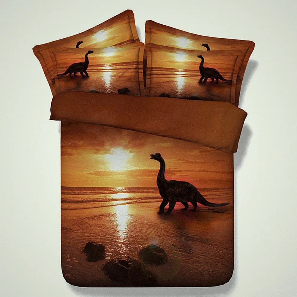 Dinosaurs Water 3D Printing Duvet Quilt Doona Covers Pillow Case Bedding Sets