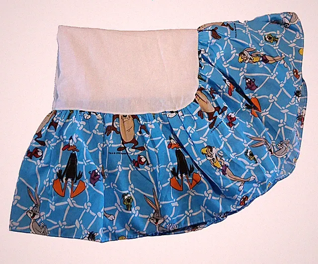 Full Size Bed Skirt Dust Ruffle 90s Looney Tunes Space Jam Taz Tweety Daffy Bugs