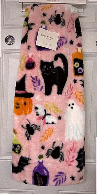 Halloween 🎃 Blanket Isaac Mizrahi SUPER SOFT✨️Luxurious Pink 50” X 70” Faux Fur
