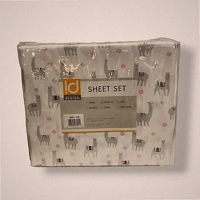 Intelligent Design White Novelty Printed Microfiber 3-Pc Sheet Set Size 'Twin XL