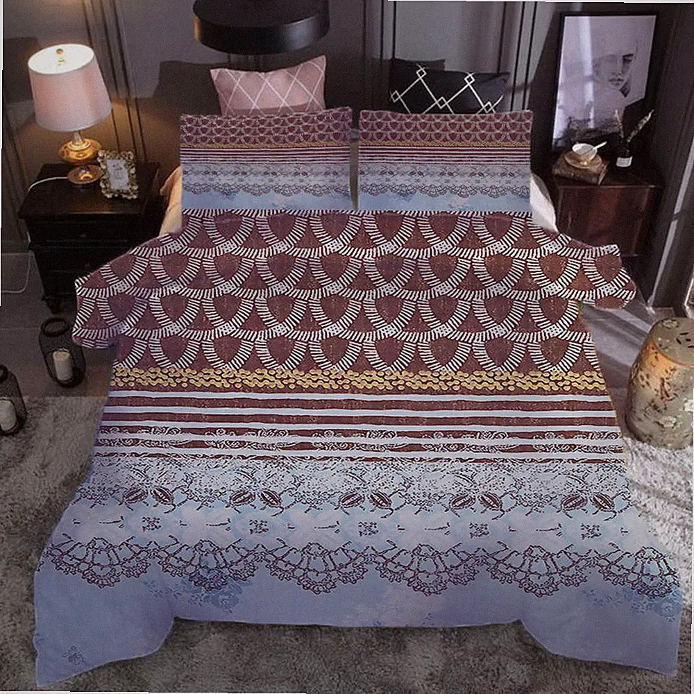 Light colored lines3D Print Duvet Quilt Doona Covers Pillow Case Bedding Sets