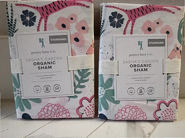 NEW Pottery Barn Kids Sasha's Garden TWO Organic Standard Pillow Sham SRP $59