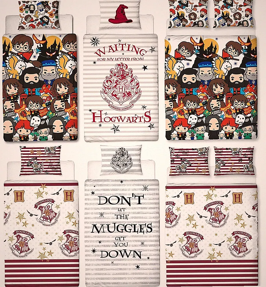 Official Harry Potter Licensed Duvet Covers Single/Double Muggles Hogwarts Charm