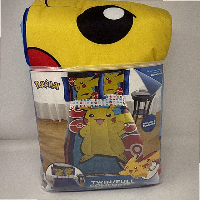 Pokémon Pikachu Pokeball Twin Full Comforter 72x86 - Reversible 2016 BRAND NEW