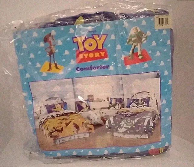 Toy Story Twin reversible Comforter Buzz & Woody by James Industries 1995 MIB!
