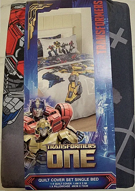~ Transformers Quilt Cover Set Single Bed ~ Optimus Prime ~ Bumblebee