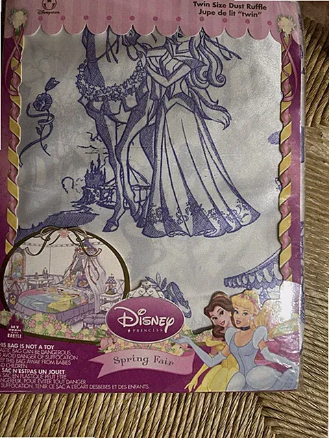 TWIN Size Disney Store Princess Spring Fair Dust Ruffle Bed Skirt