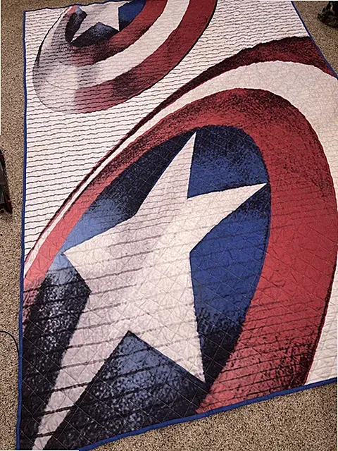 TWIN SIZE ( MARVEL ) Comics CAPTAIN AMERICA Kids Quilted Comforter Bedspread