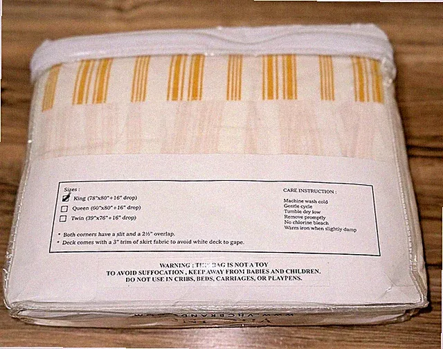 VHC Brands Catalina KING Bedskirt Marigold Country Farmhouse Dust Ruffle RARE!