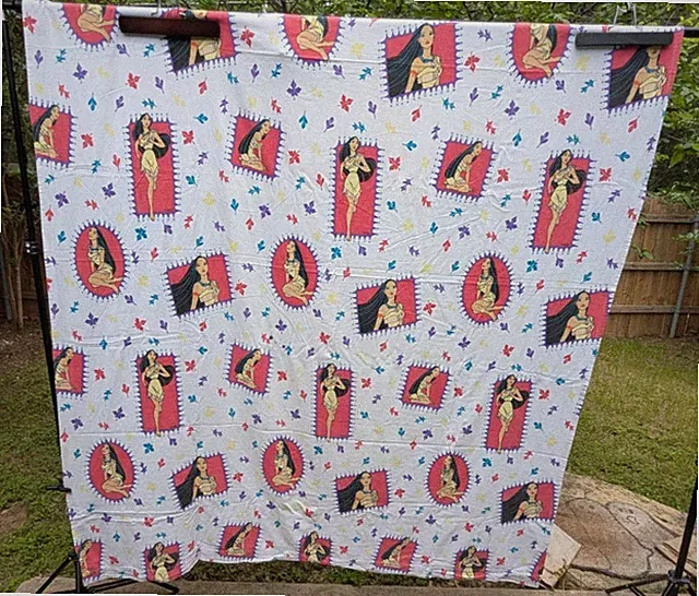 Vintage Disney Pocahontas Twin Flat & Fitted Sheet Set 90s Kids Bedding Cotton